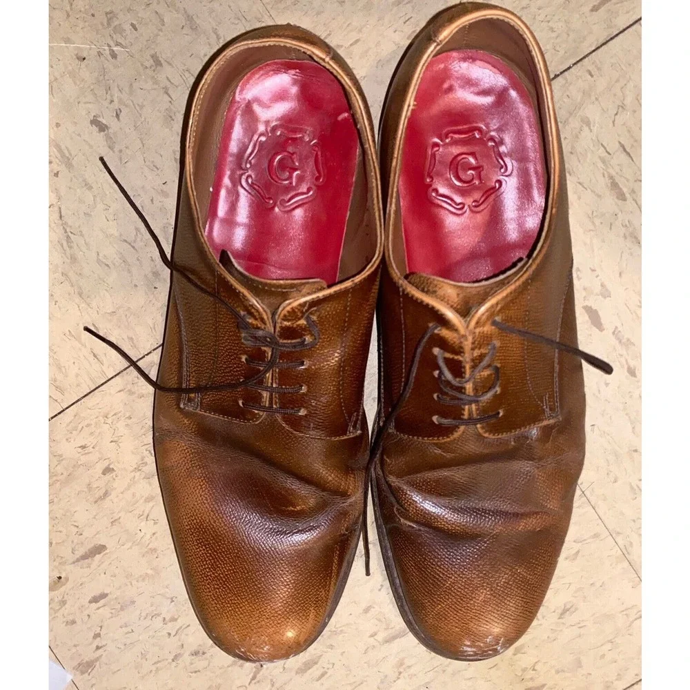GRENSON Brown Leather Oxford Derby Dress Shoes 111367 Men’s‎ UK 11 US 12